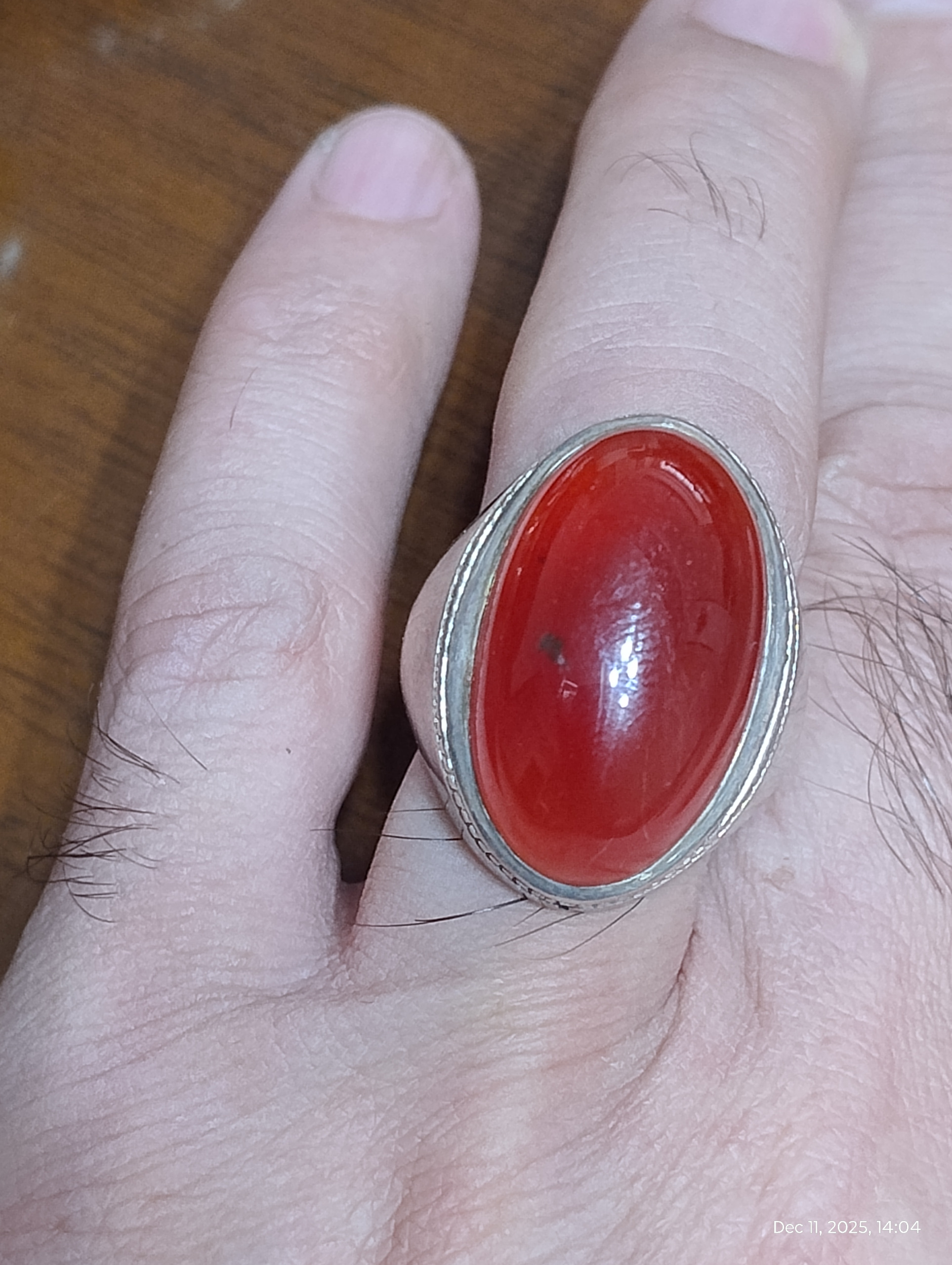 انگشتر دستساز عقیق یمنی کهنه