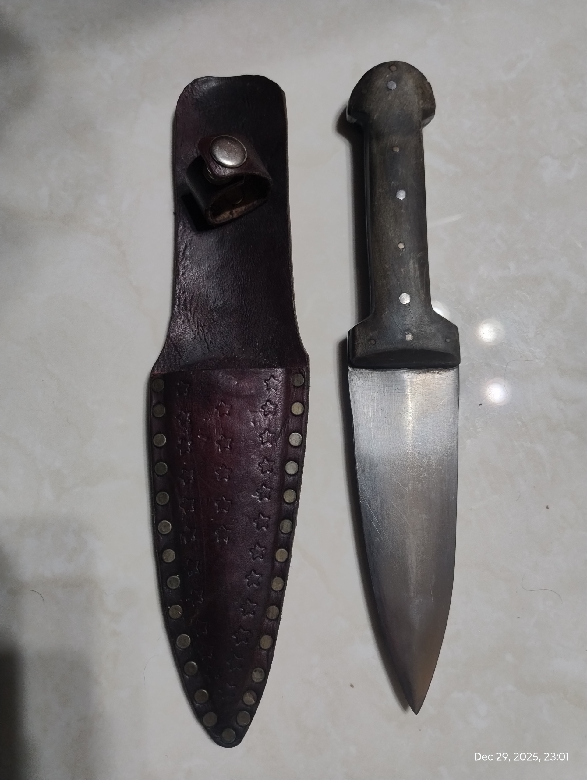 چاقو آنتیک قجری با غلاف فابریک