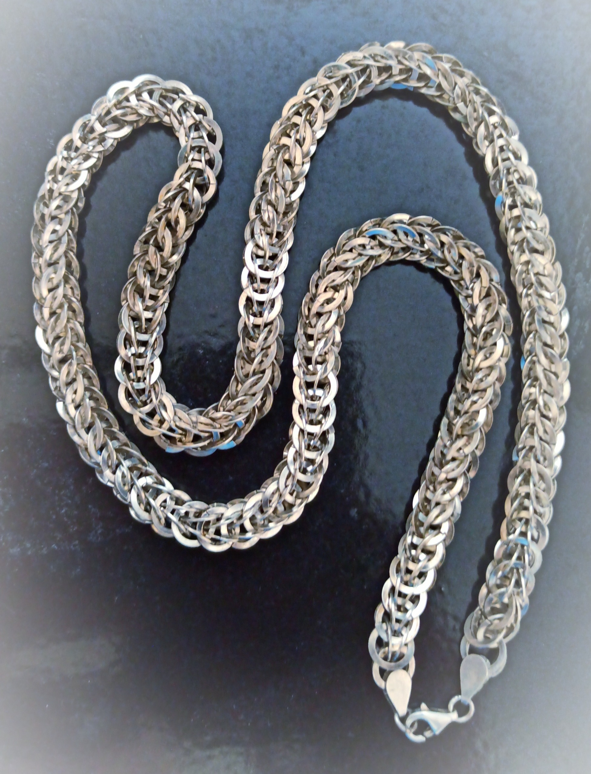 زنجیر نقره دست بافت 93.80 گرم