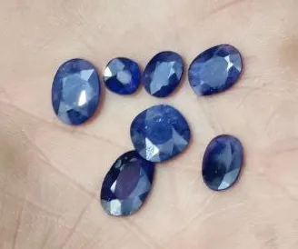 یاقوت کبود دیفیوژ درجه 1 بدون پشت 50 قیراط