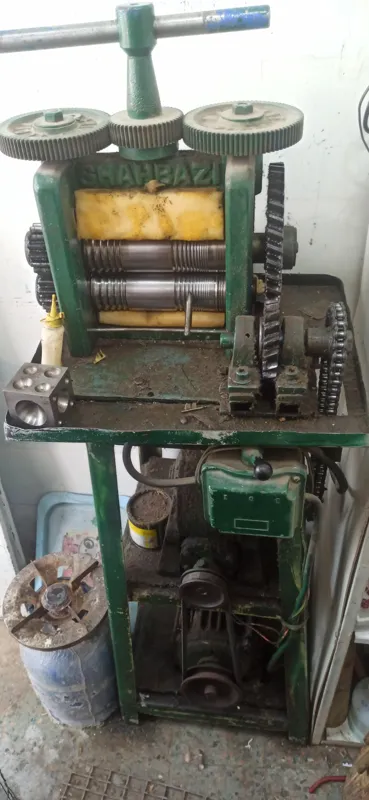 چرخ نورد زرگری برقی گیربکس دار