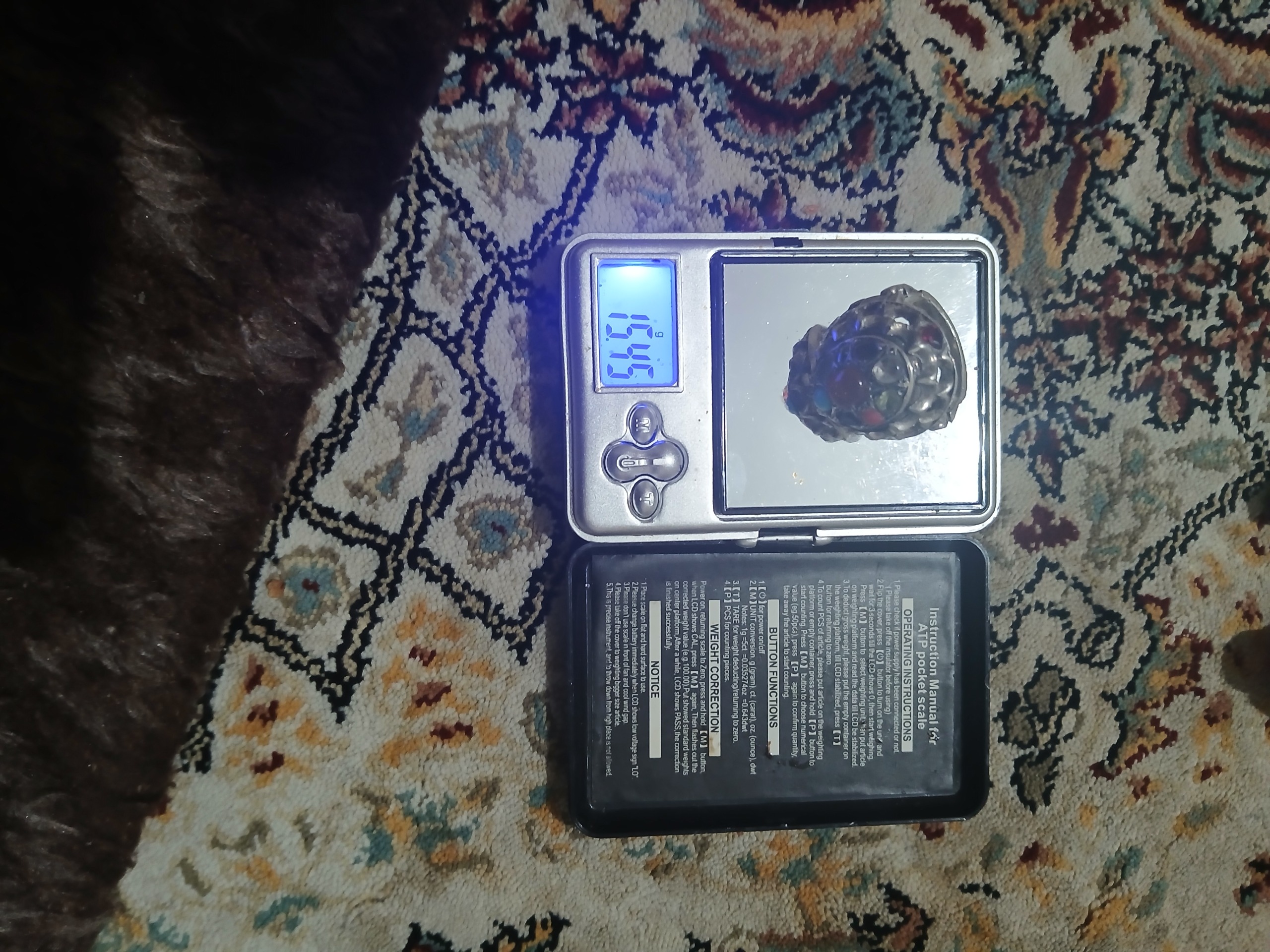 انگشتر قدیمی چند نگین اصل و معدنی به شرط