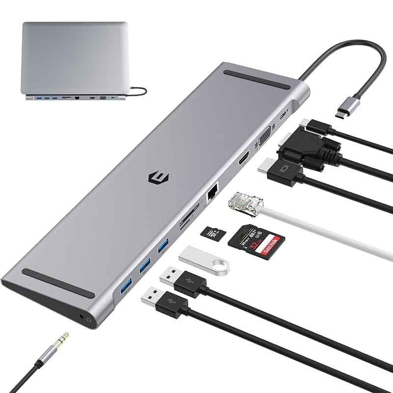 داک استیشن لپ تاپ 10 پورت مدل DC007