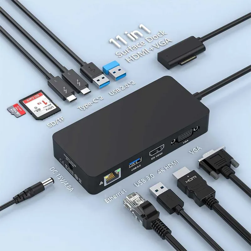 داک 11 در 1 سرفیس پرو با کیفیت 4K 60HZ