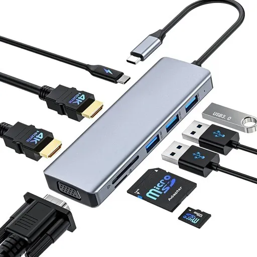 هاب 9 پورت USB-C مدل HB019