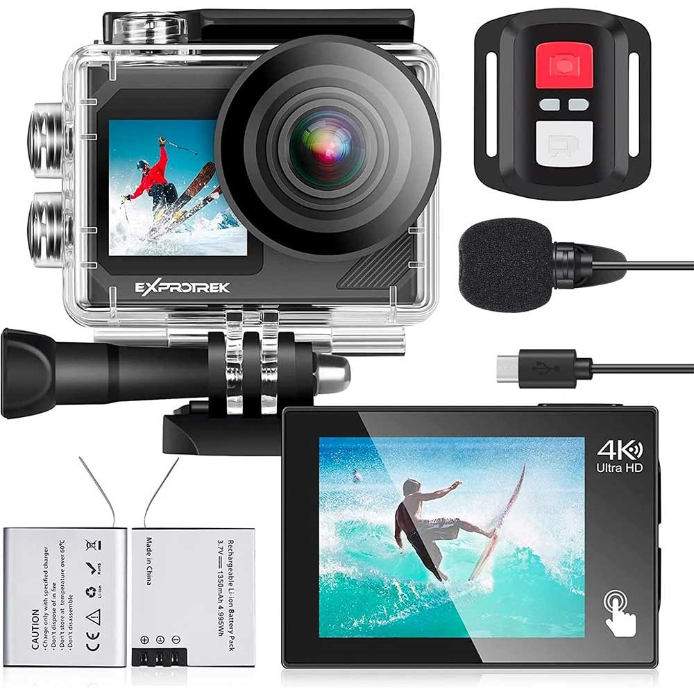 دوربین ورزشی 4K ضد آب Exprotrek با کیفیت Ultra HD