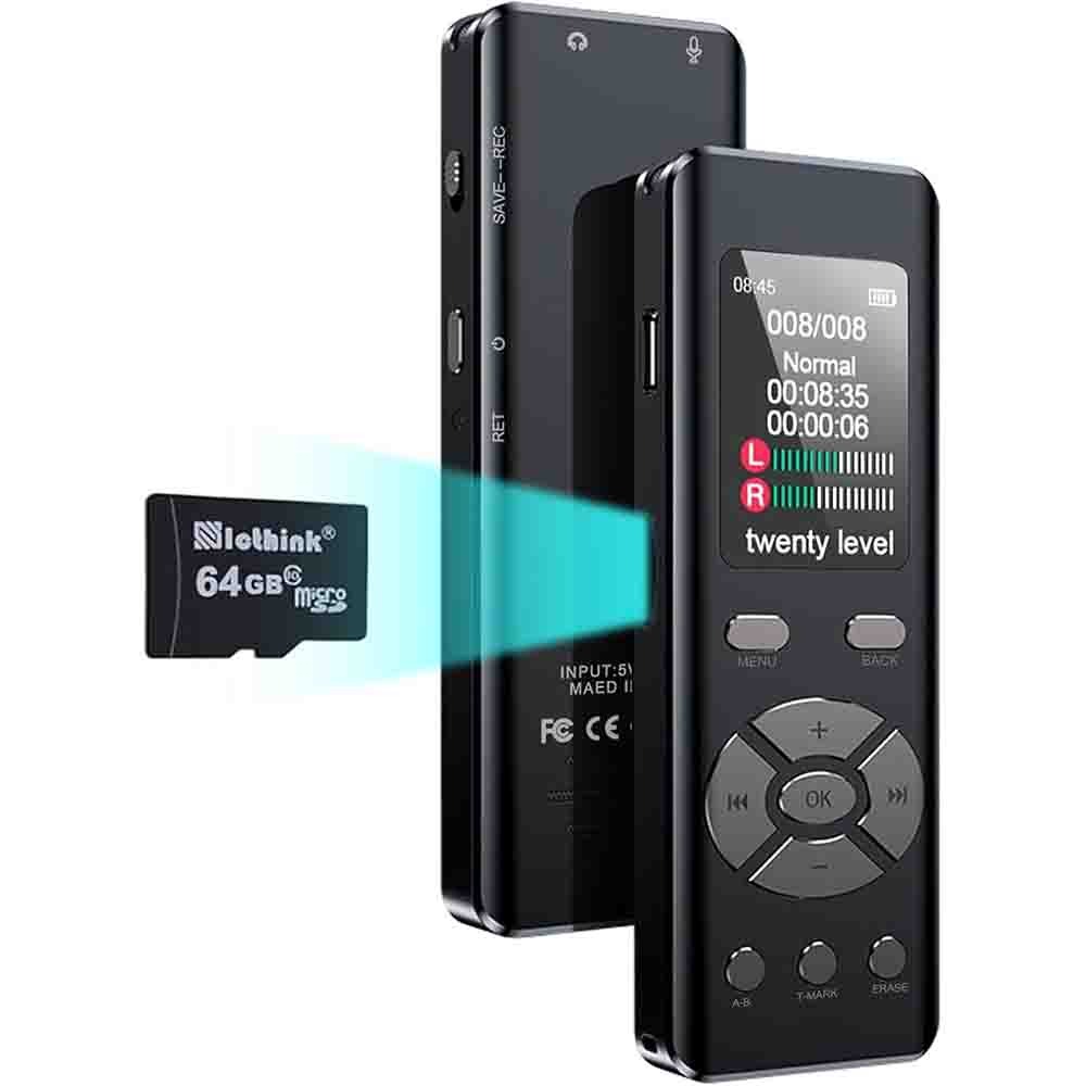 ضبط خبرنگاری دیجیتال 64 گیگابایت DISTANCEE مدل G3