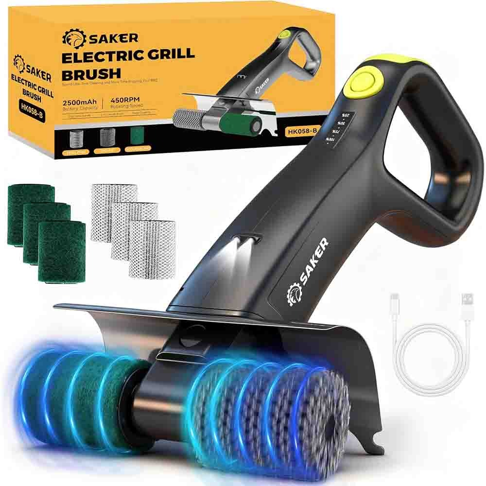 برس شارژی تمیز کننده گریل Saker مدل HK058-B