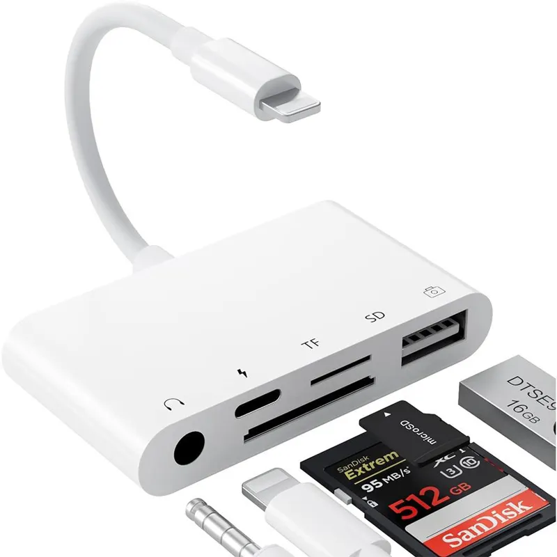 داک 5 در 1 کارت خوان SD برای iPhone