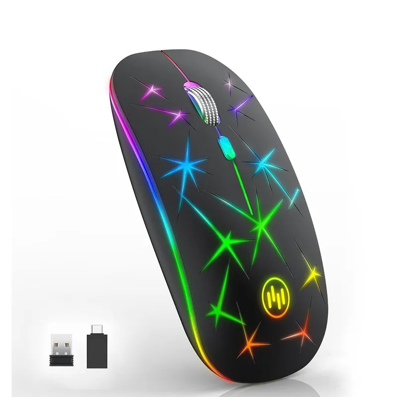 موس بی سیم سایلنت RGB برند Uiosmuph U19