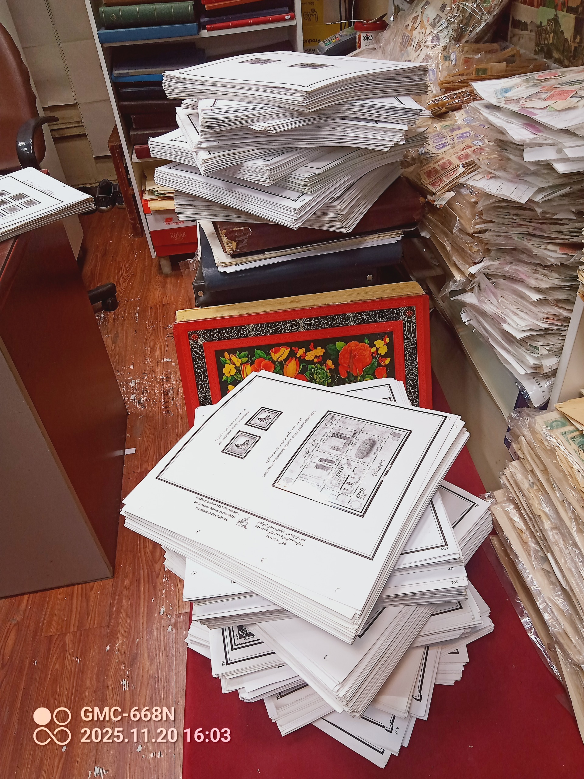 1000برگ اوراق مصور تمبرتکسری از 80تا91