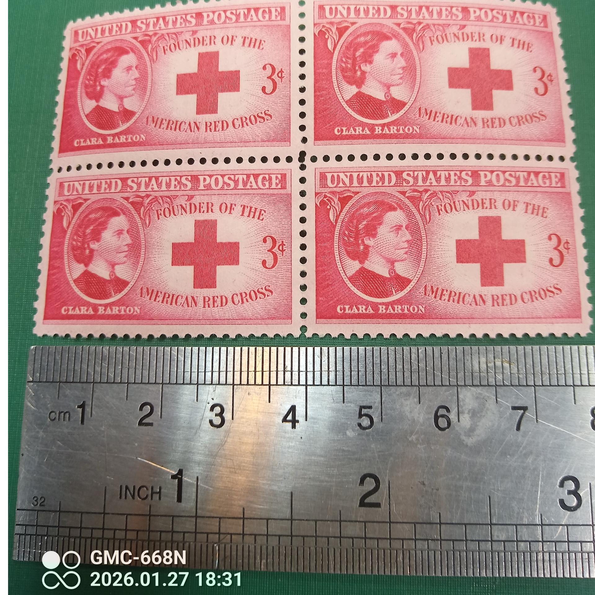 آمریکا بلوک قدیمی تمبر