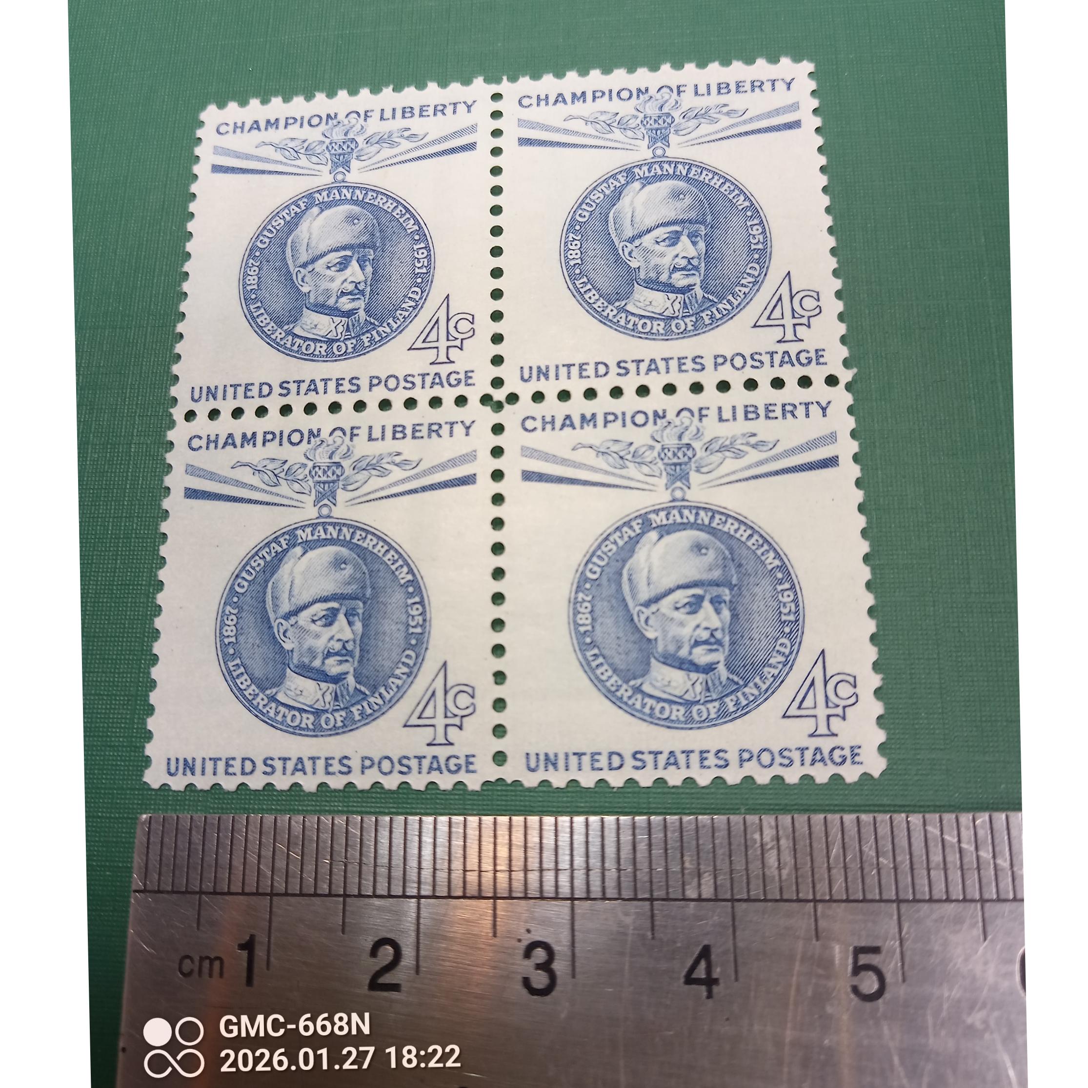 آمریکا بلوک قدیمی تمبر