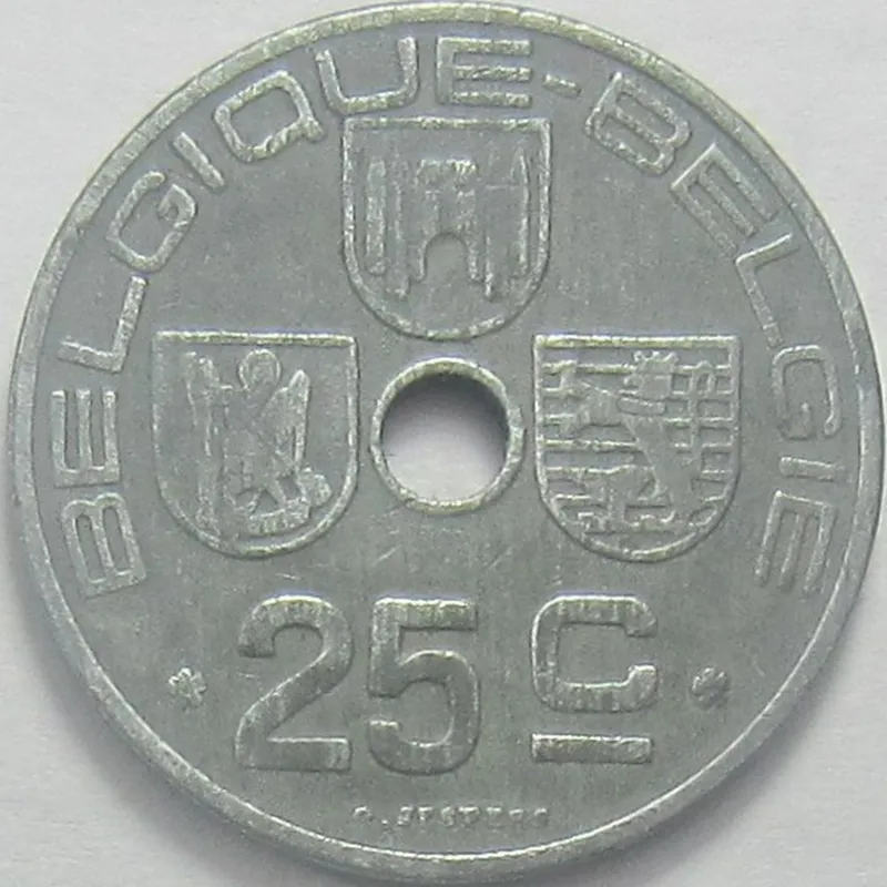 سکه 25 سنتیم بلژیک 1942 میلادی
