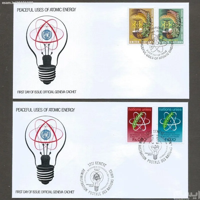 2 عدد پاکت مهر روز کمیاب سازمان ملل چاپ آمریکا (41