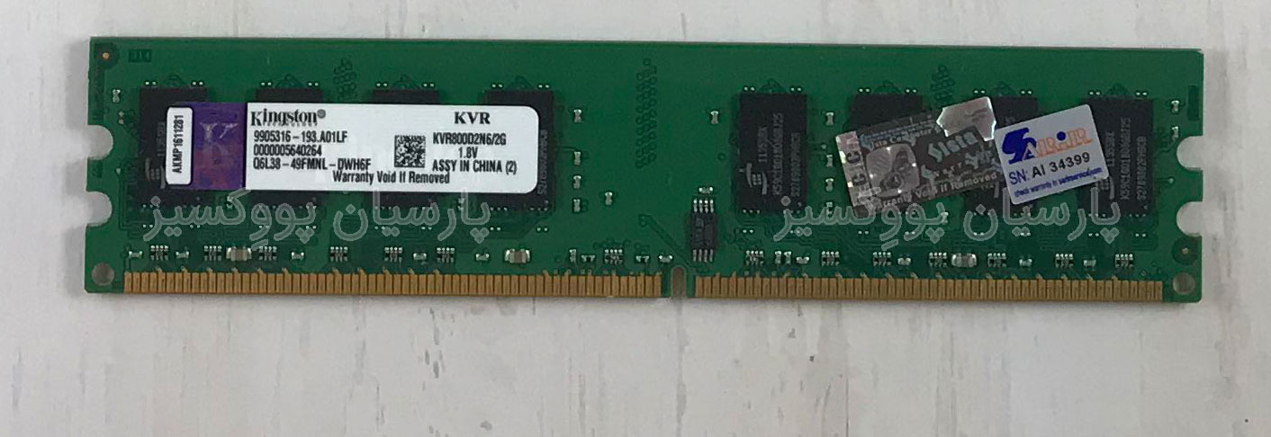 رم Kingston 2GB DDR2 800