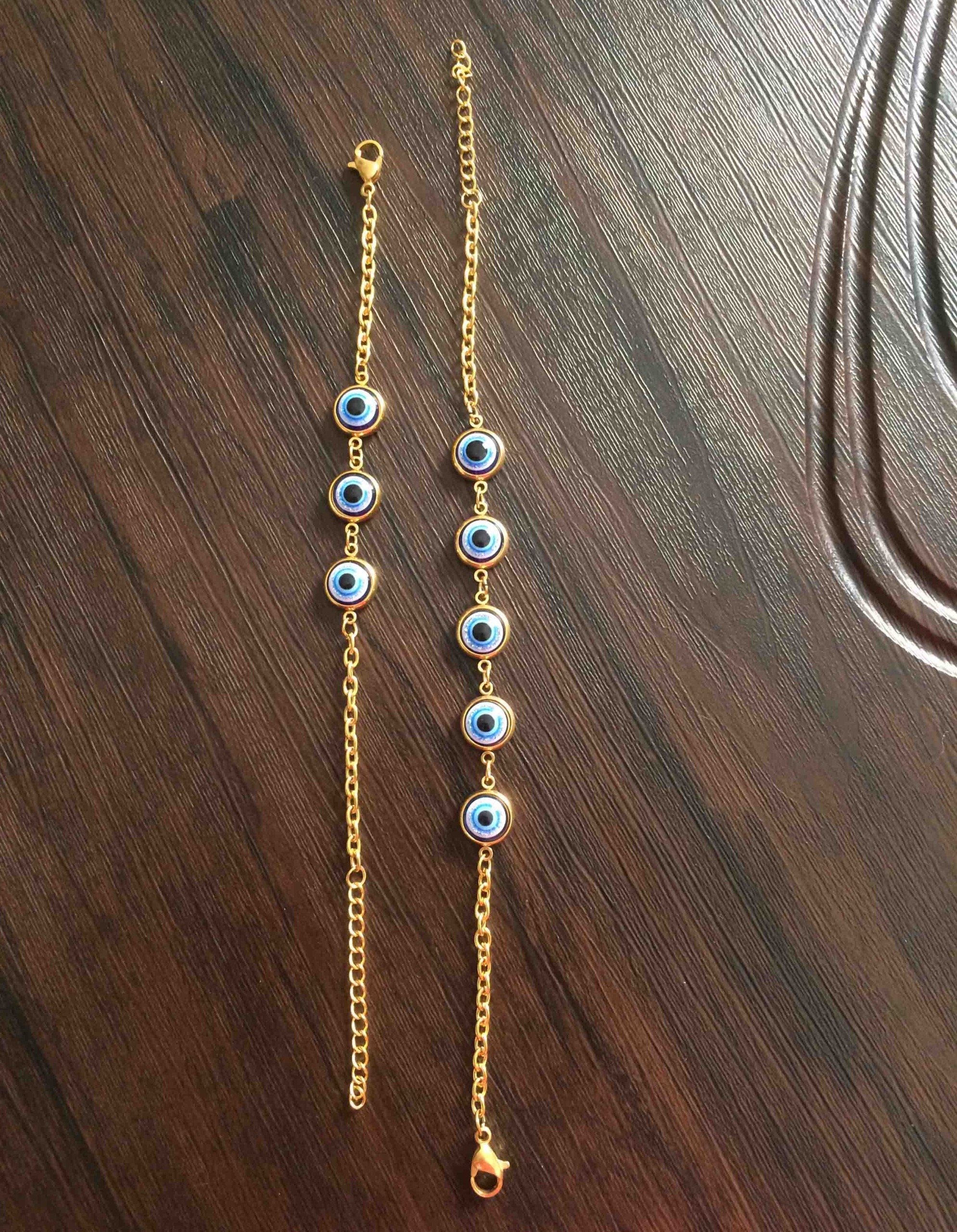 یک عدد دستبند 3 نگینه استیل طول 17 سانت