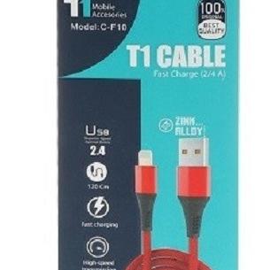 کابل شارژ USB به لایتنینگ تی وان مدل C-F10