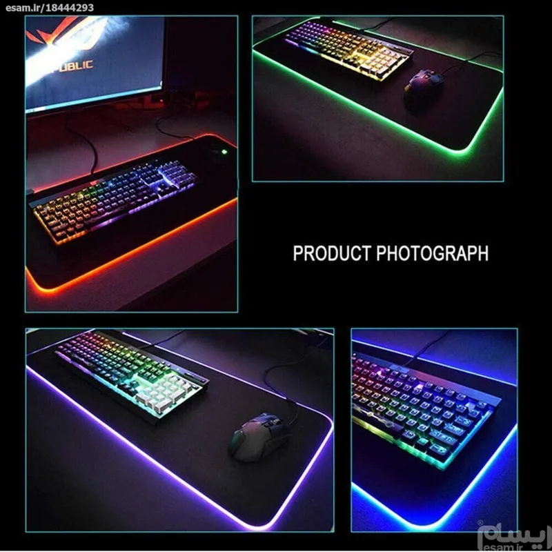 موس پد گیمینگ مشکی RGB