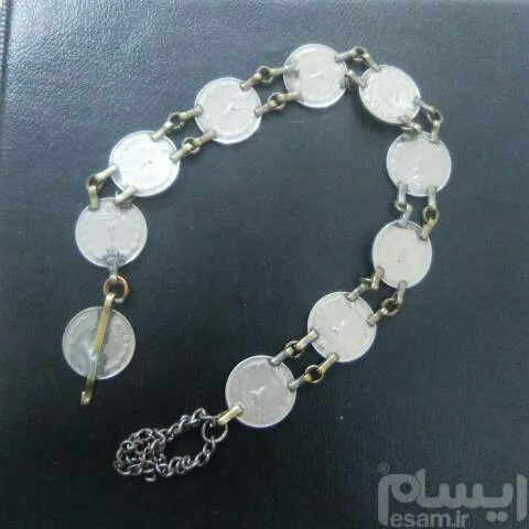 گردنبند سالم قدیمی سکه پهلوی حدود چهل سانت  