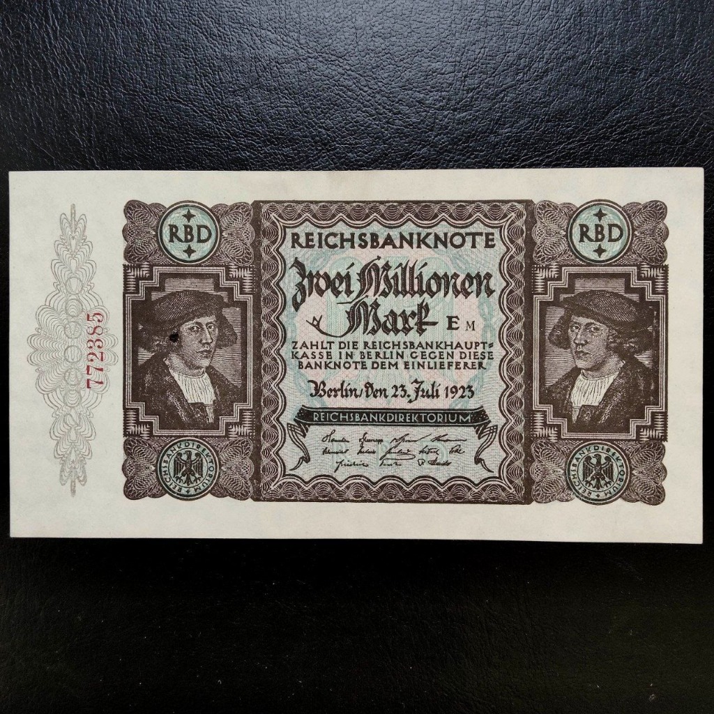 اسکناس خارجی آلمان 2 میلیون مارک درحدبانکی 1923
