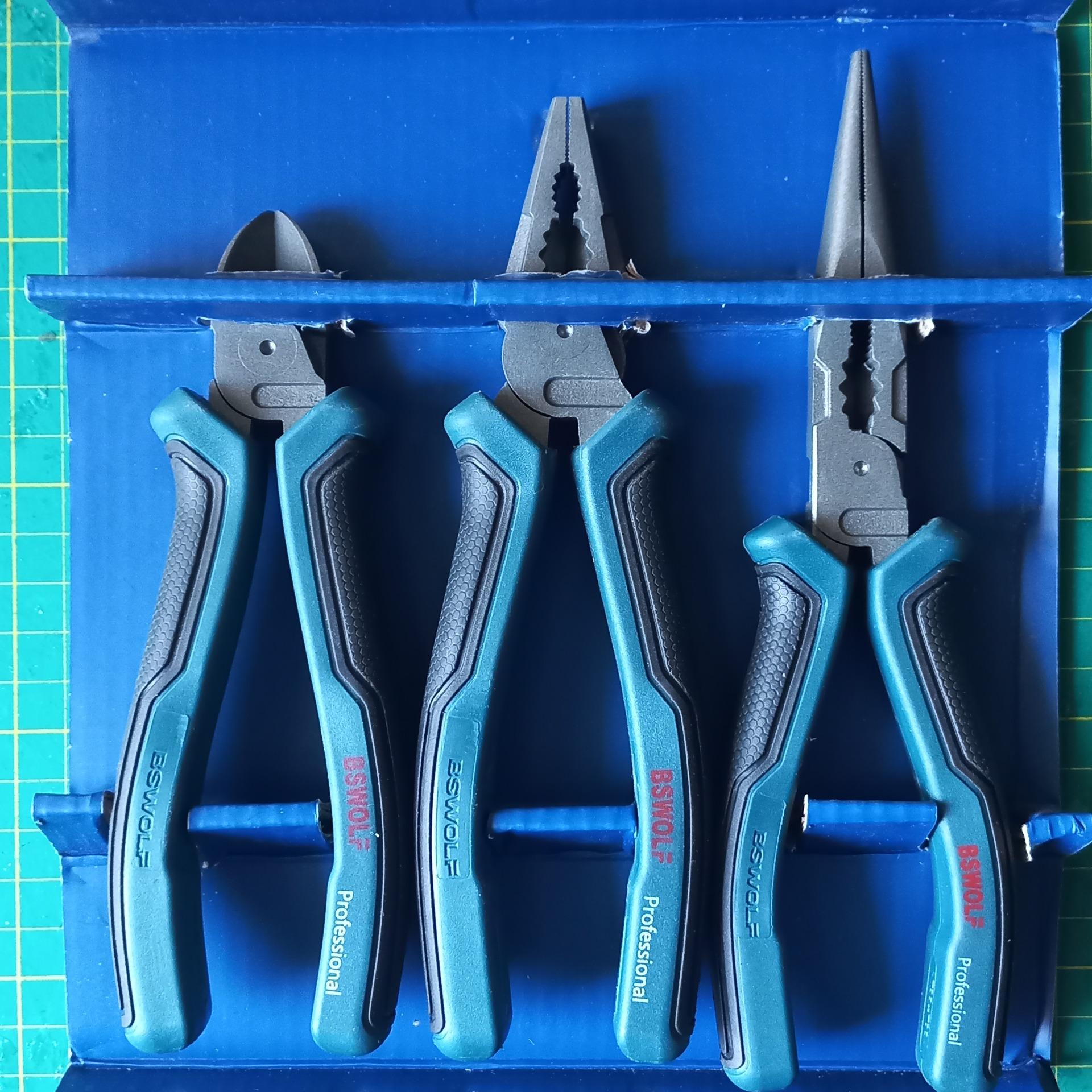 ست 3 تکه ابزار دستی انبر دست سیم چین دم باریک