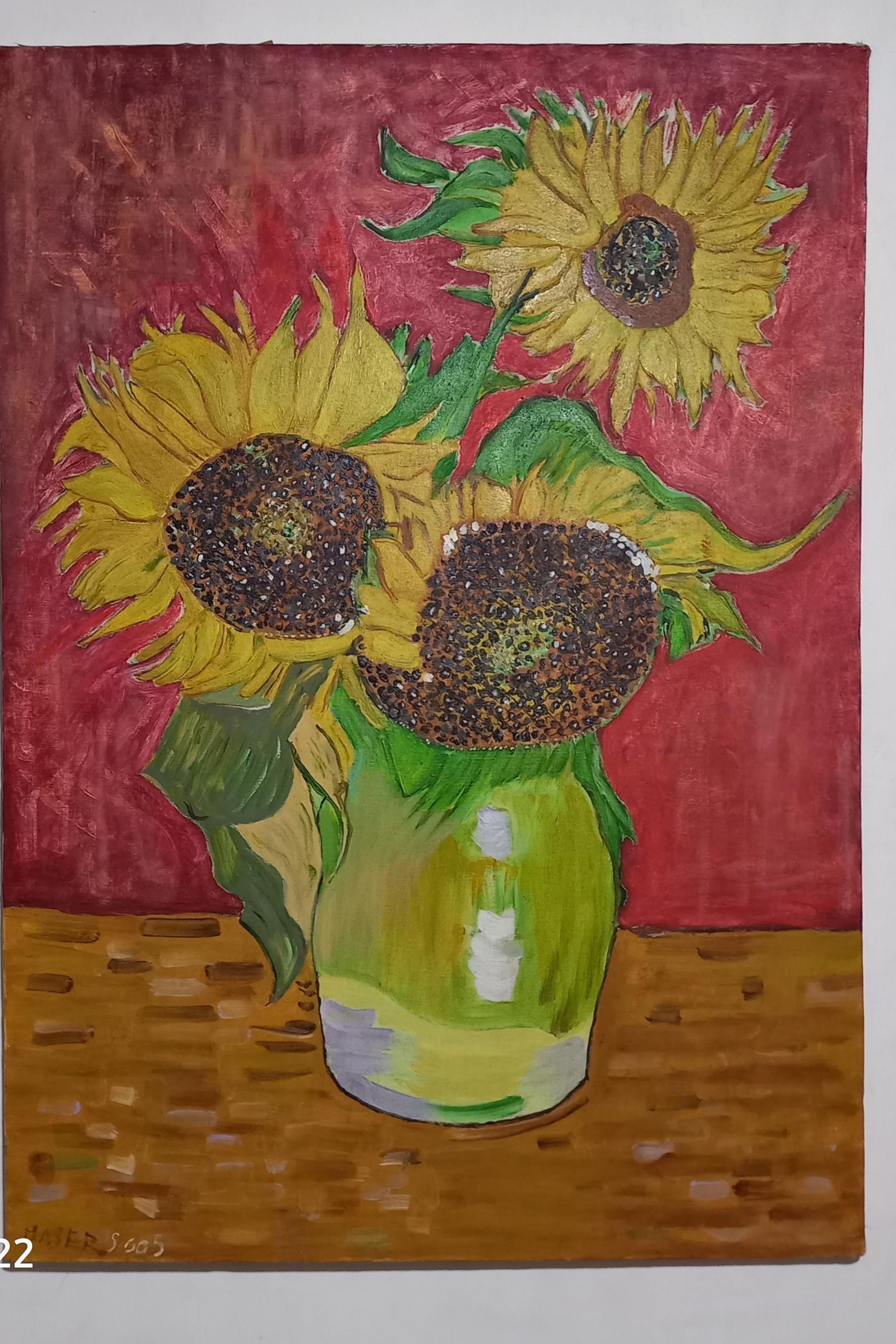 تابلو قدیمی گل های آفتابگردان ونگوگ