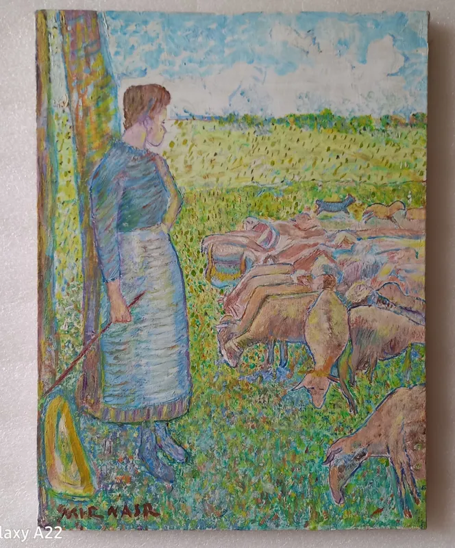 تابلو نقاشی دختر چوپان