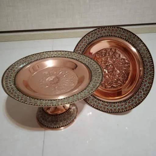 شیرینی خوری مس خاتم کاری