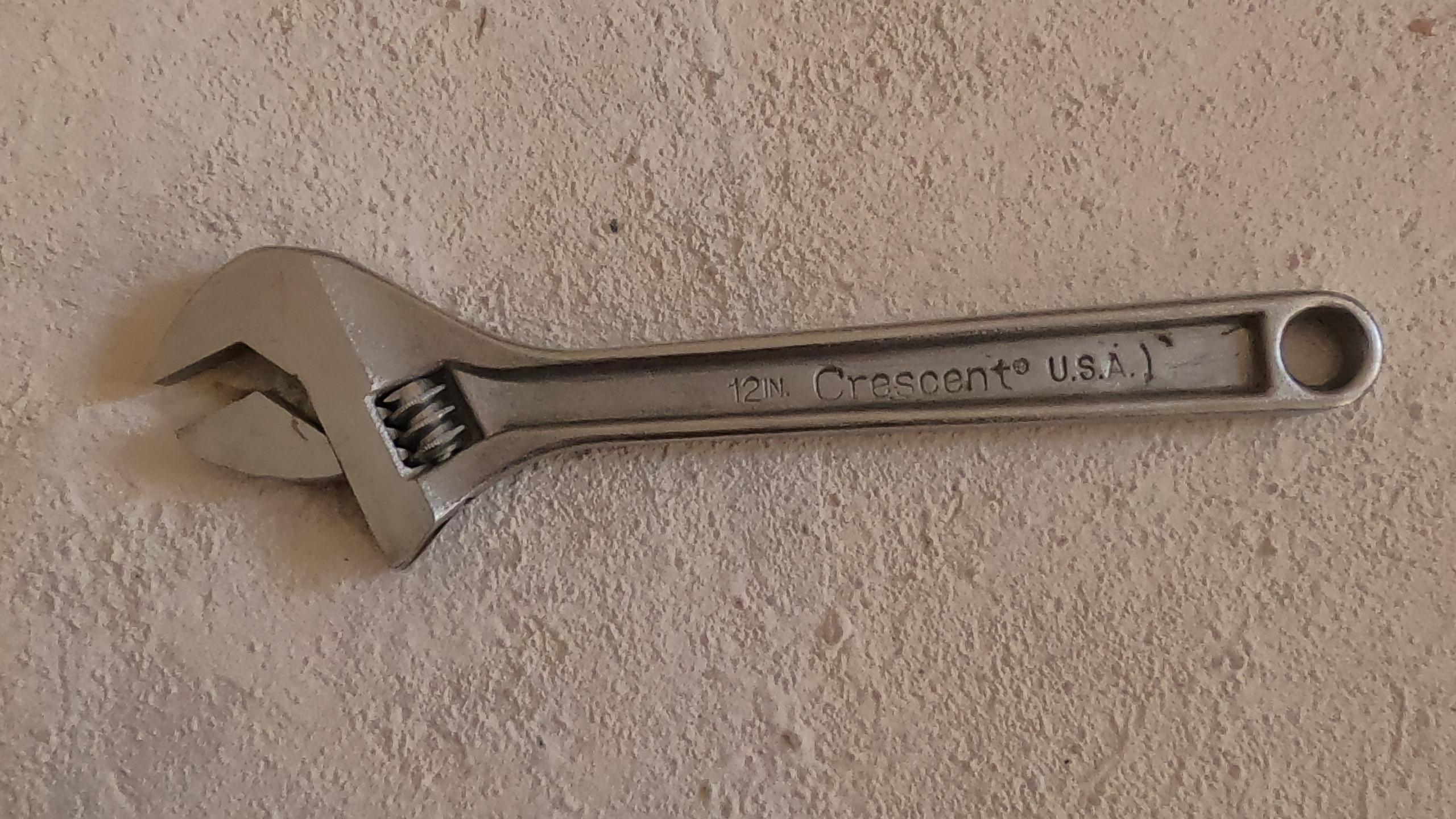 آچار فرانسه 12 اینچ آمریکایی اصلی و قدیمی