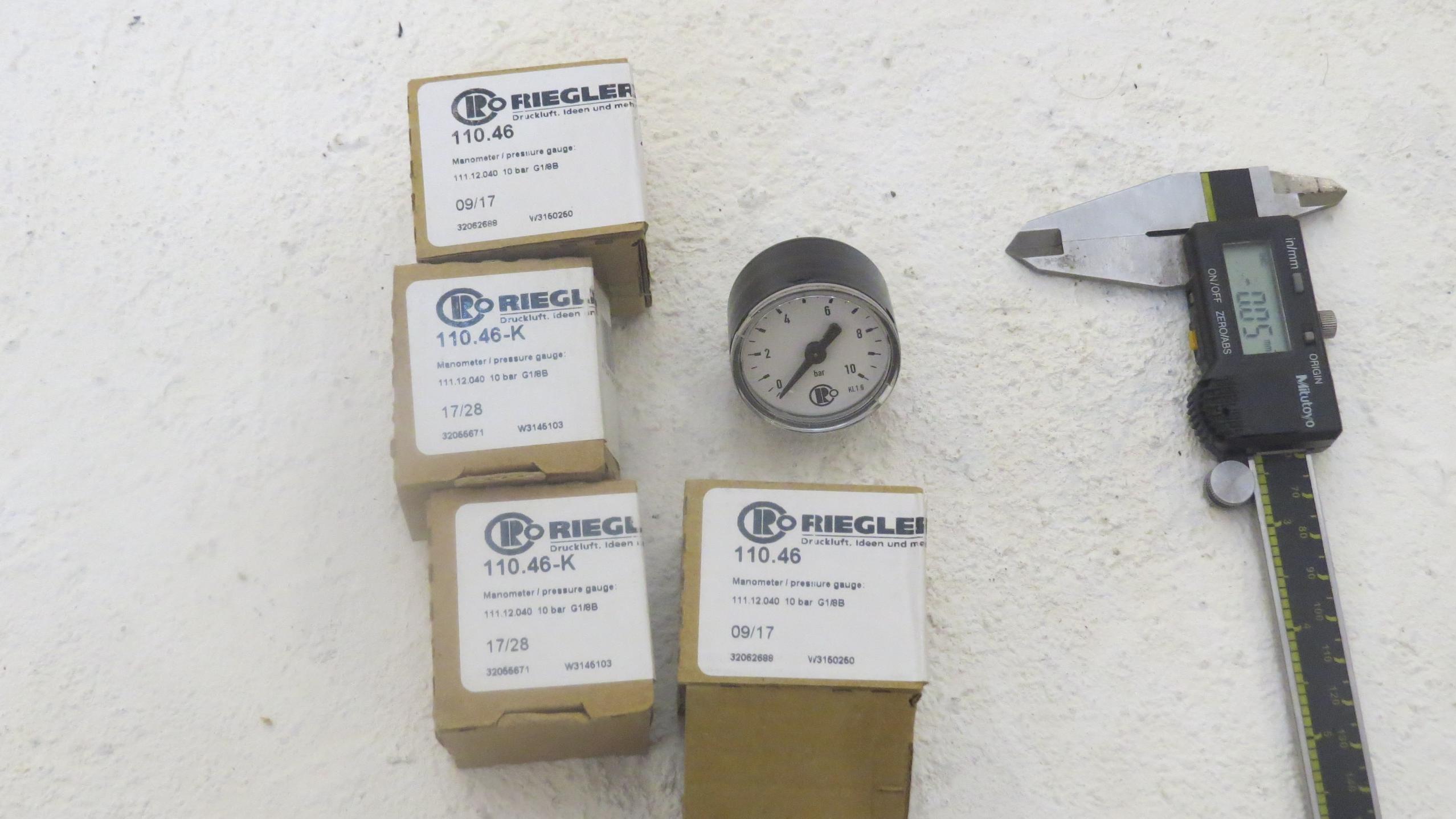 مانومتر با قطر صفحه 40 میل 10 بار