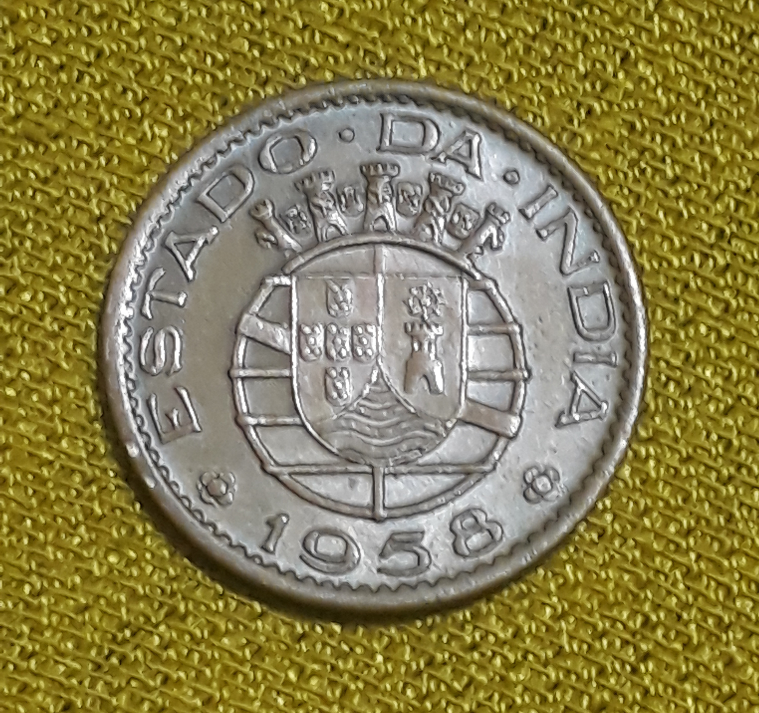 سکه 5 سنتاوو هند مستعمره پرتغال 1958