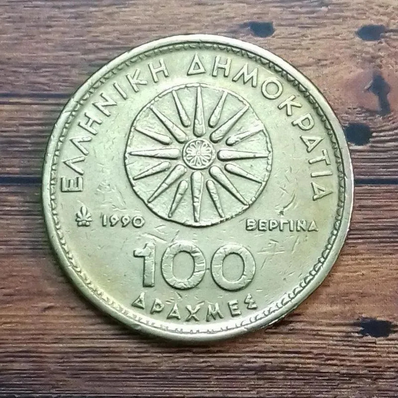 سکه 100 دراخما قدیمی یونان 1990