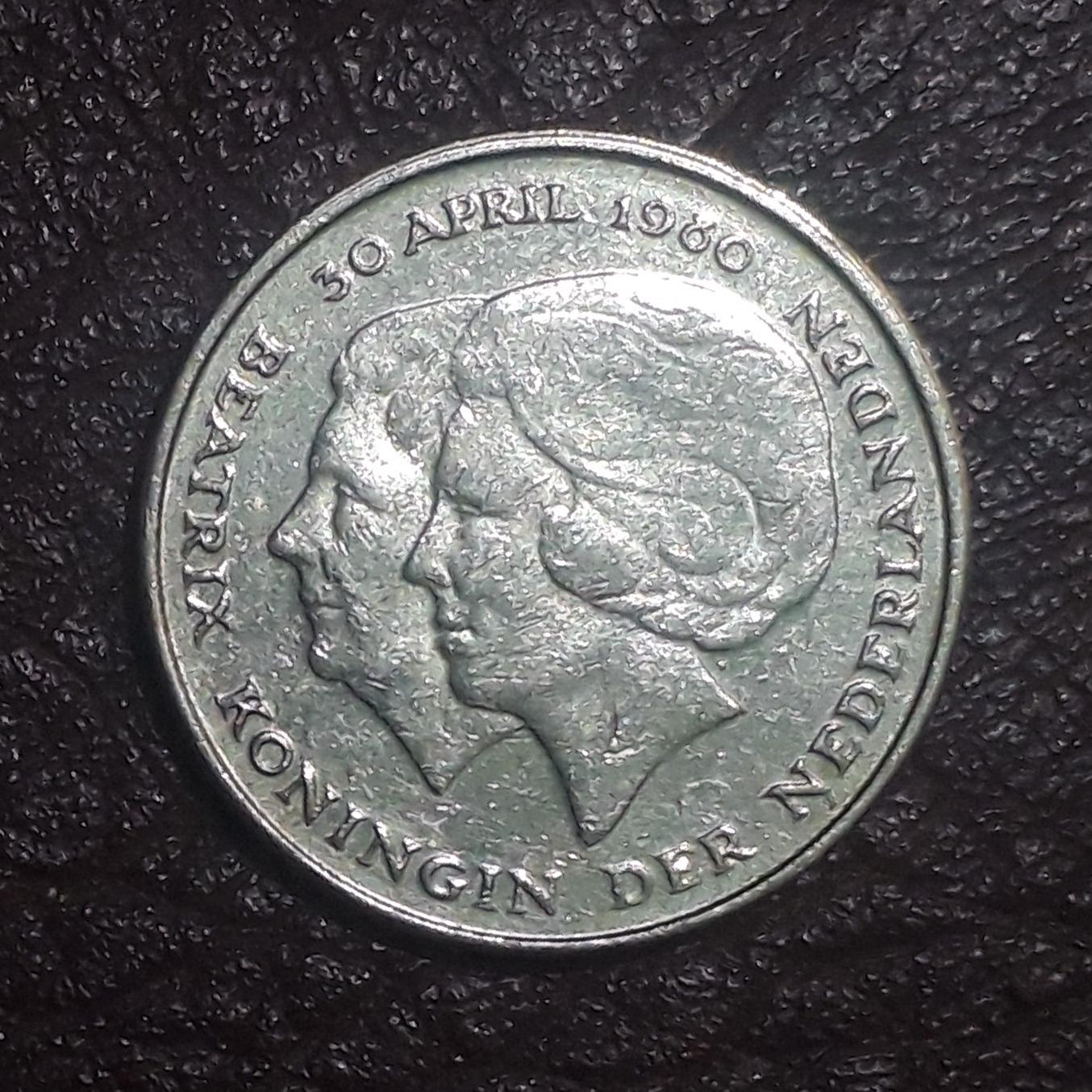 سکه کمیاب 1 گیلدر یادبود هلند 1980