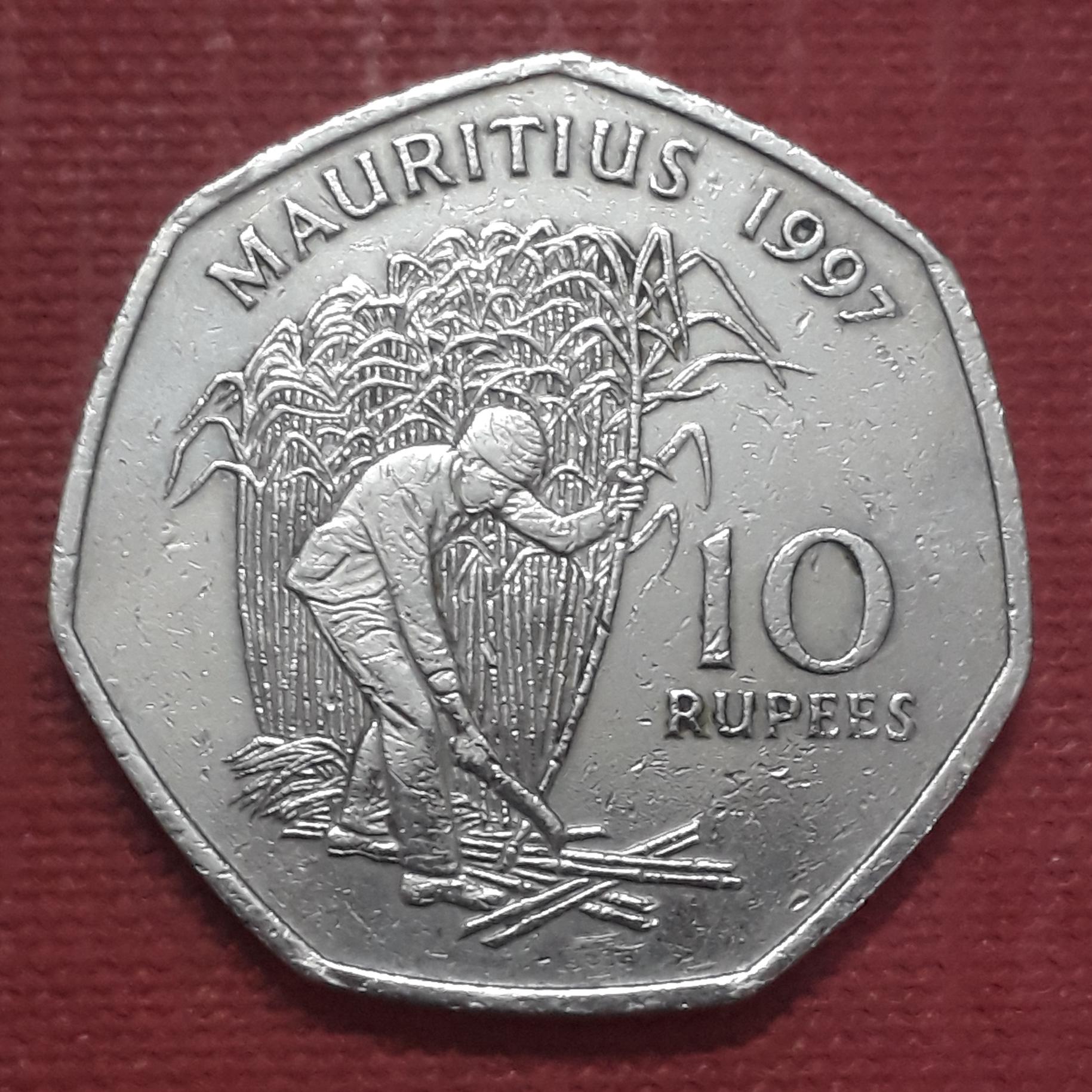 سکه 10 روپیه جزیره موریس 1997