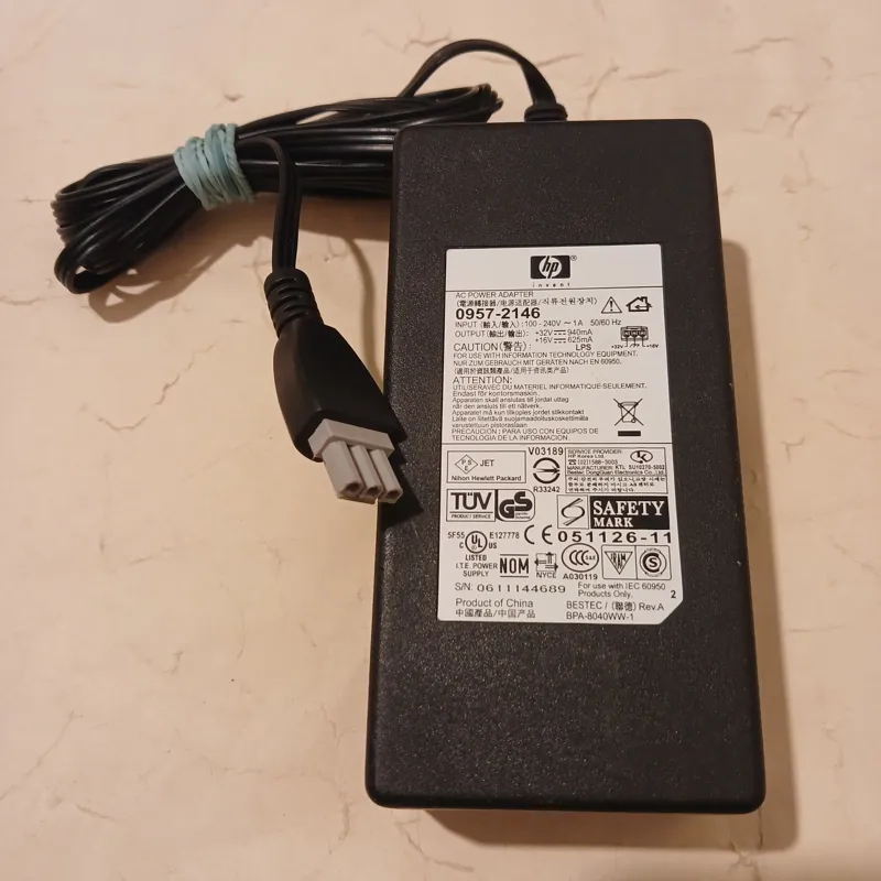 آداپتور پرینتر اچ پی hp اصلی 32 و 16 ولت