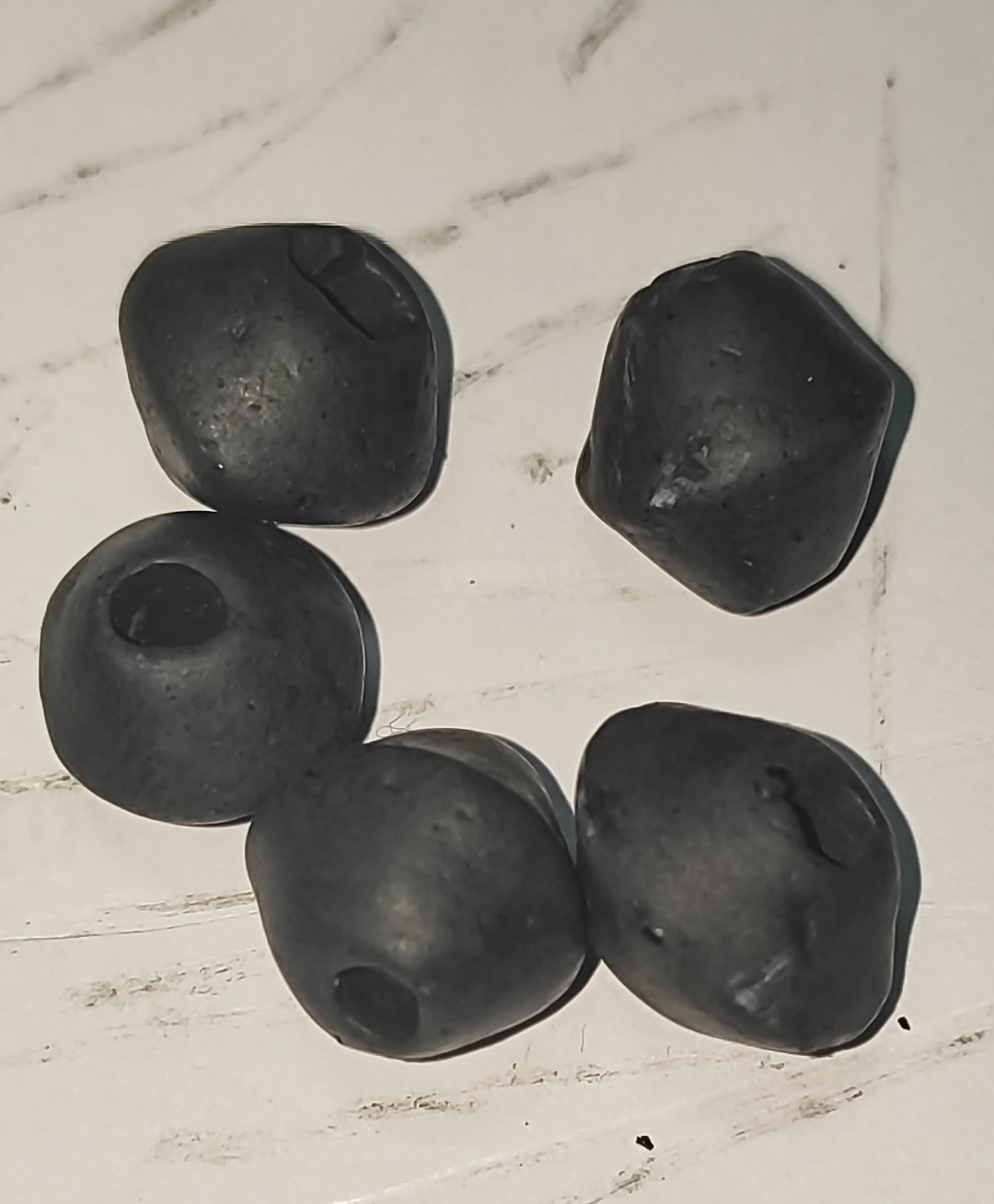 پنج عدد مهره هبهاب خطی کهنه