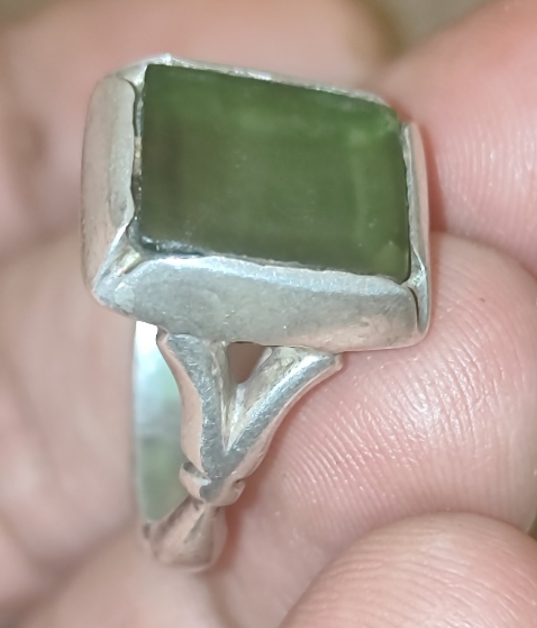 انگشتر نقره یشم