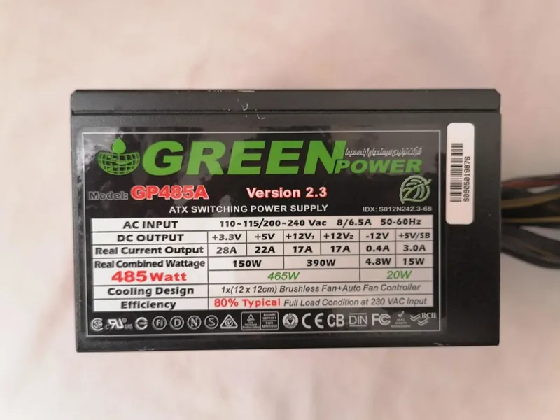 پاور 485 وات گرین مدل GP485A ورژن 2.3