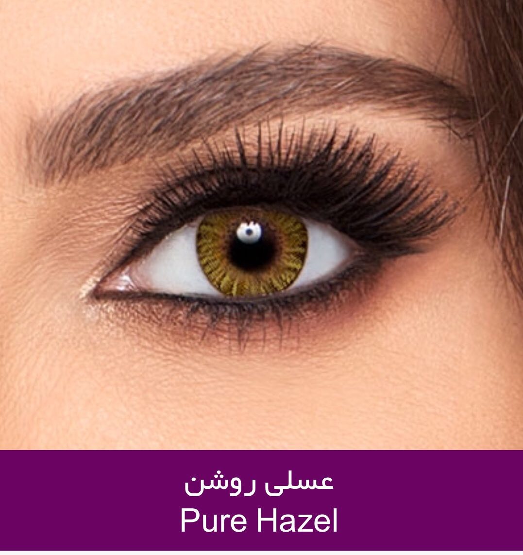 لنز رنگی فرشلوک عسلی دور مشکی PURE HAZEL