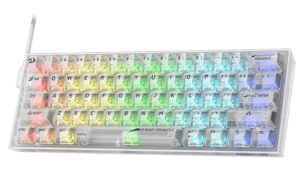 کیبورد ردراگون مدل Redragon Fizz K617CT RGB سفید