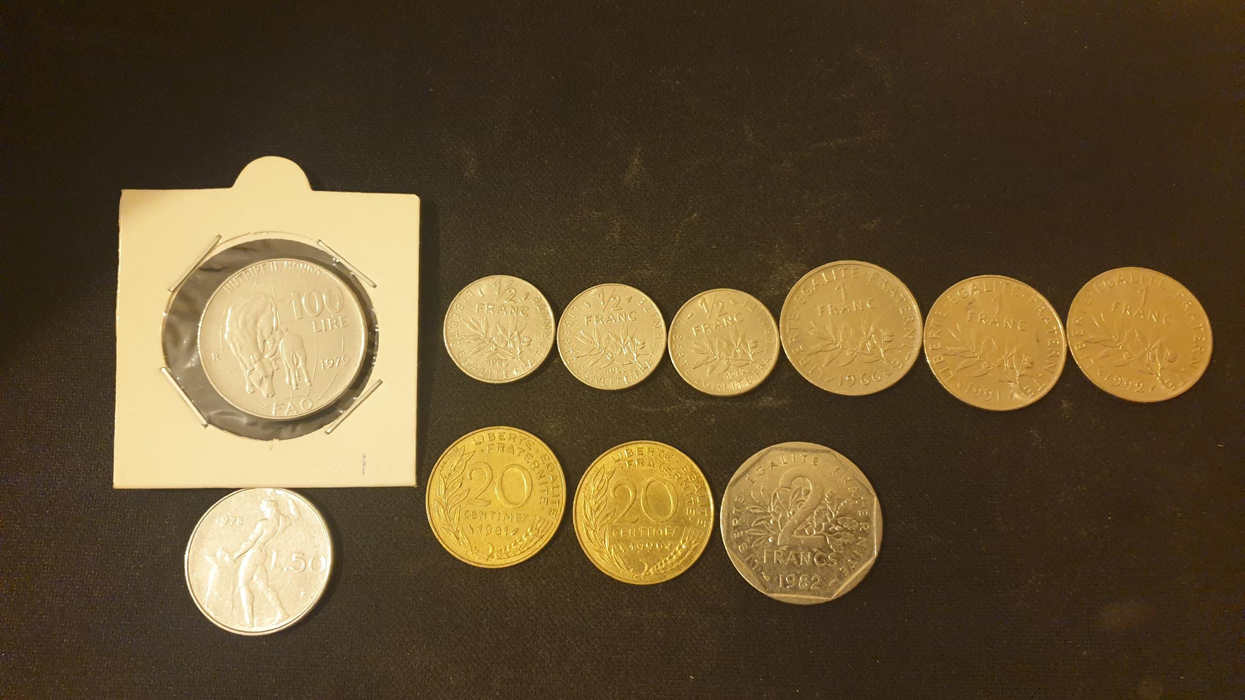 پک سکه 100 لیر یادبود ایتالیا و فرانسه