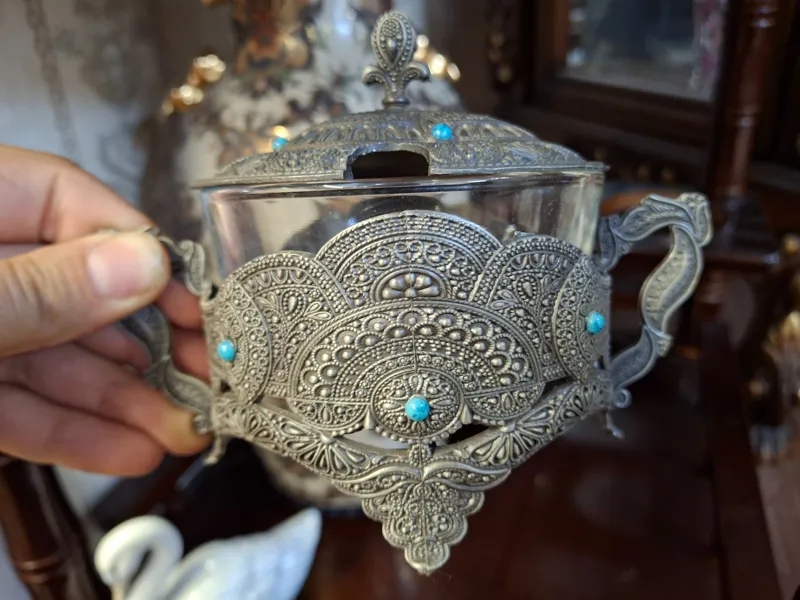 قندان پیوتر مدل گرد درباری