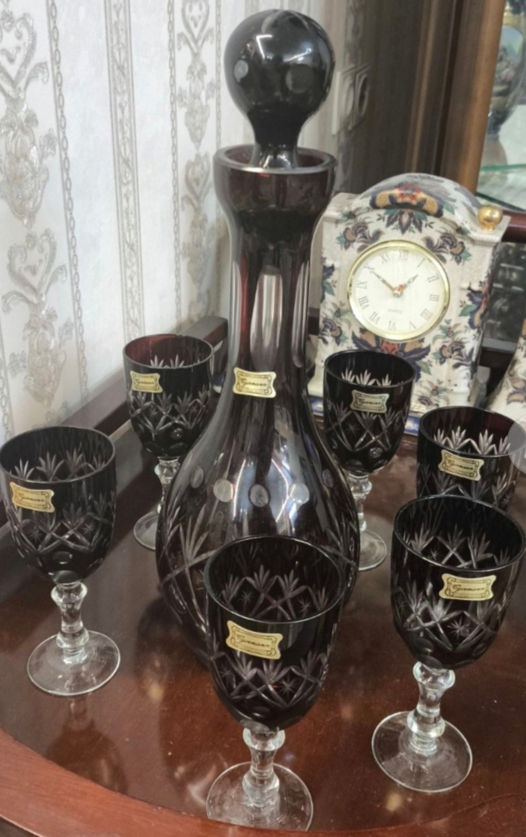 تنگ و جام کریستال اگرمن اصل چک 8 پارچه
