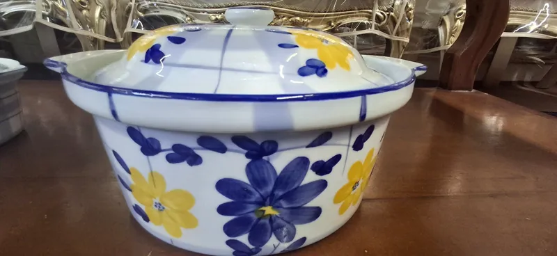 قابلمه چینی گل پنبه ای 28 سانتی