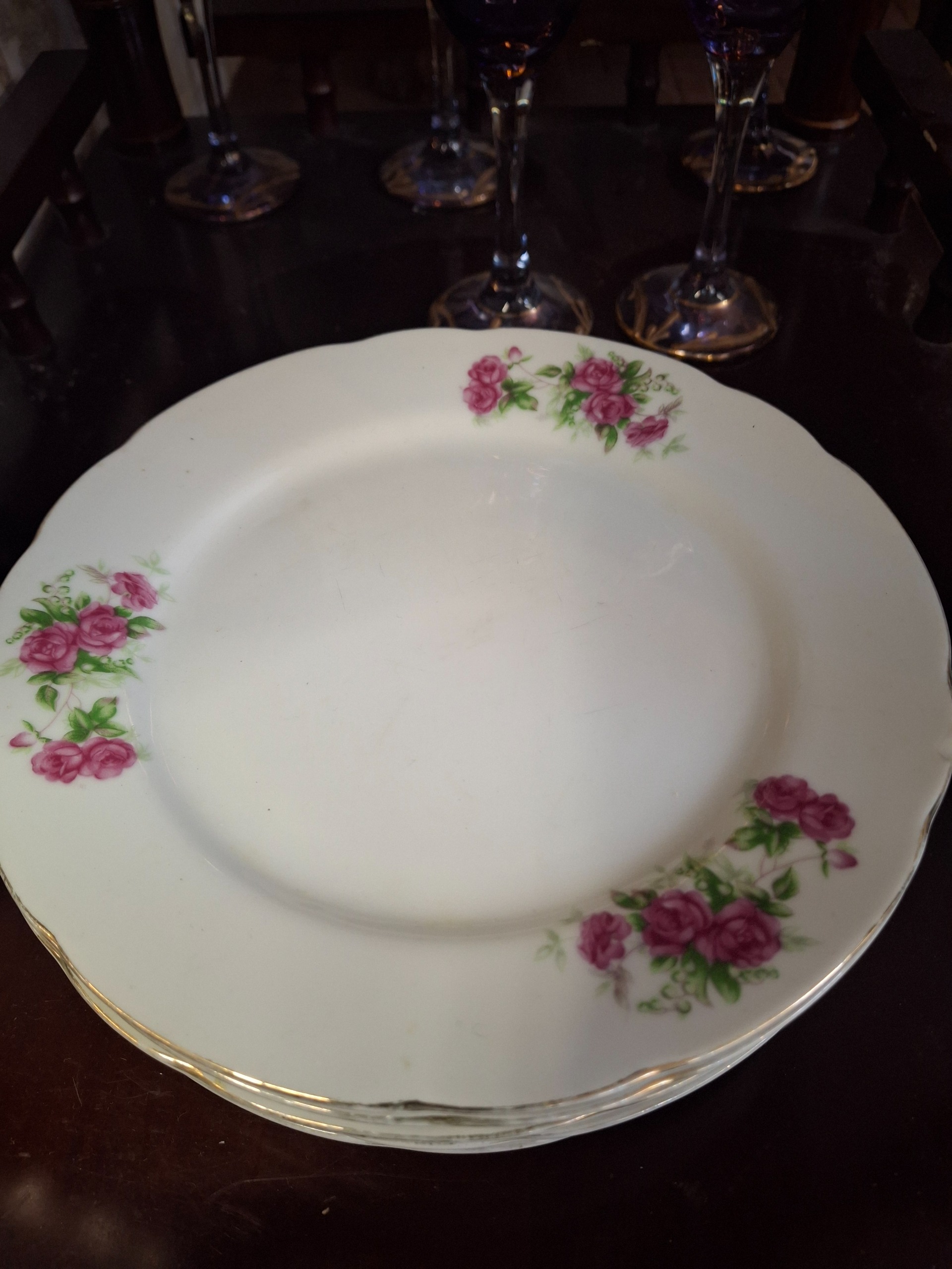 پیش دستی بزرگ گل سرخی 6 عددی ژاپن