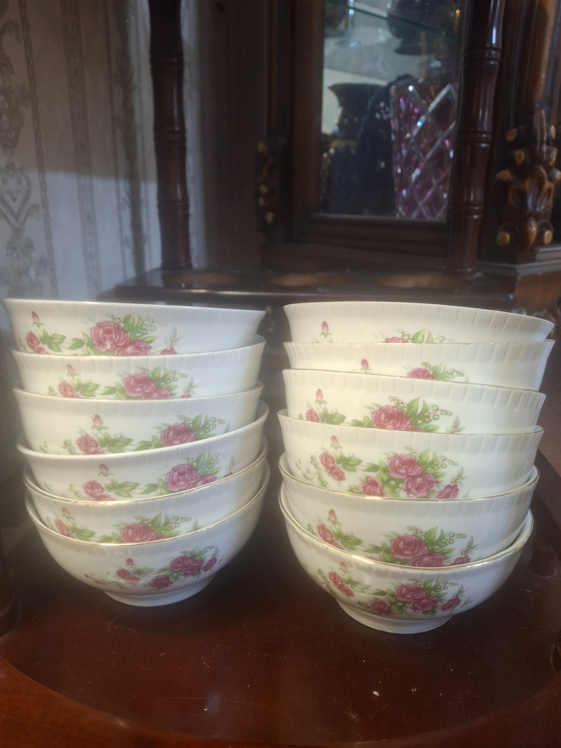 کاسه چینی گل سرخی 6 عددی ارسال رایگان