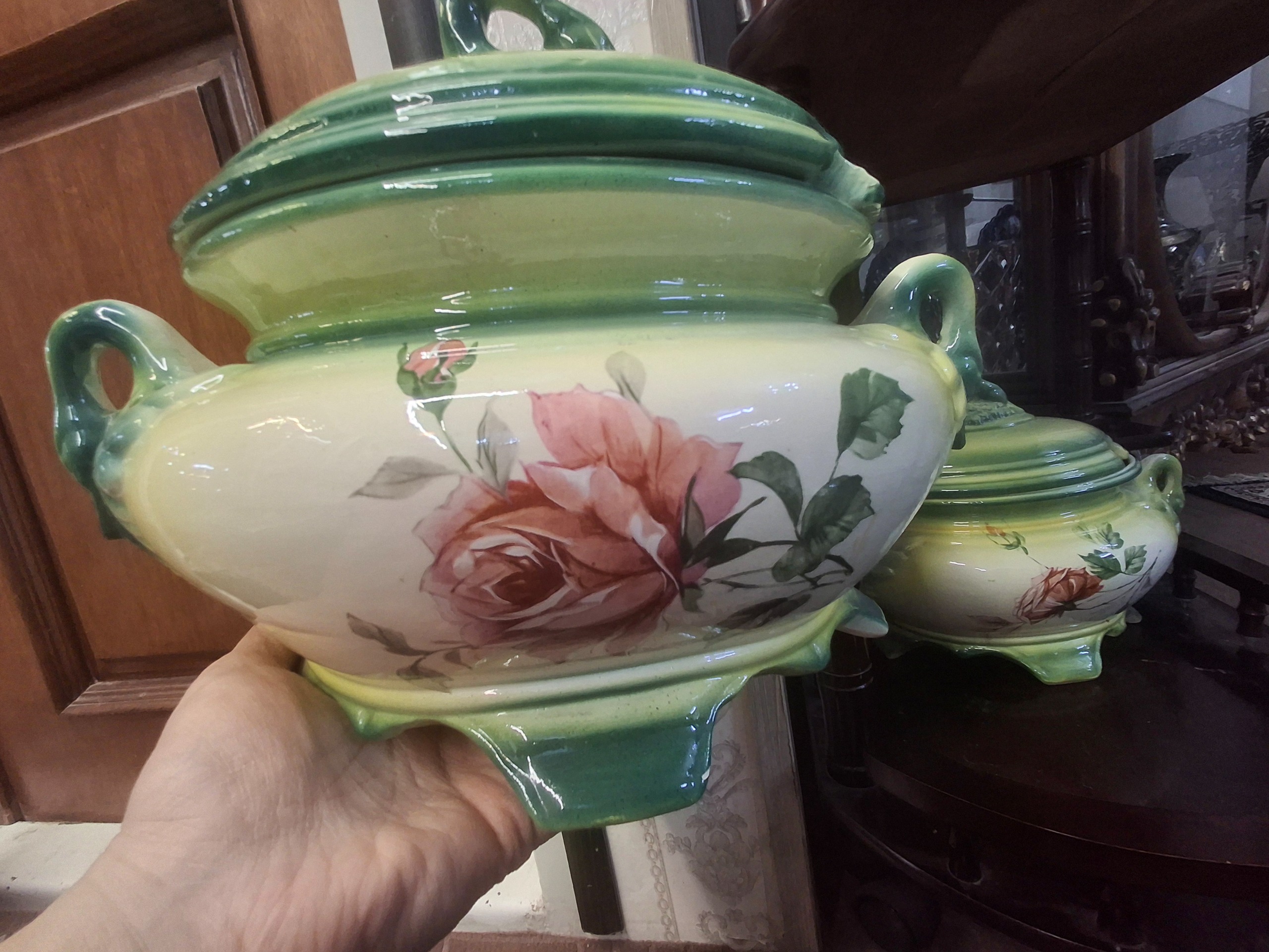 جفت سوپ خوری بزرگ سبز