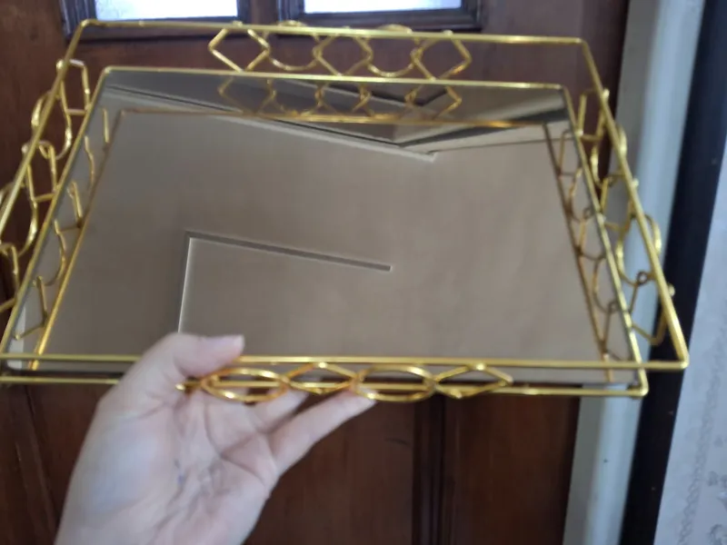 سینی پذیرایی آینه ای با جعبه