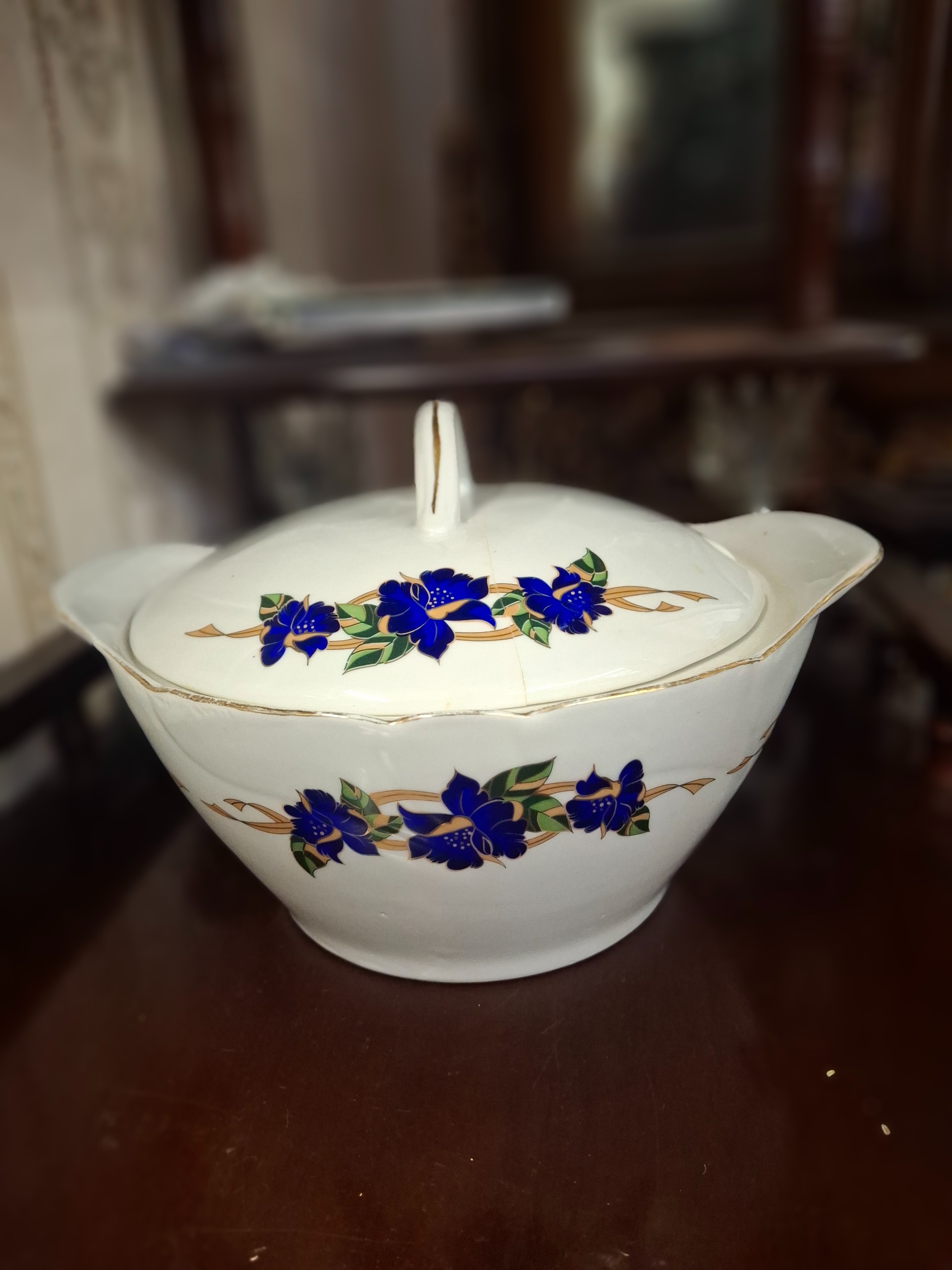 سوپ خوری چینی گل آبی با ارسال رایگان